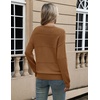 Zeagoo Sweaters for Women Long Sleeve Tops Soft Knit Crew Neck Pullover Sweater Lightweight Crochet 2026 Fall Outfits(Light Brown)