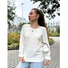 Zeagoo Sweaters for Women Long Sleeve Tops Soft Knit Crew Neck Pullover Sweater Lightweight Crochet 2026 Fall Outfits(White)