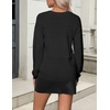 Zeagoo Sweaters for Women Long Sleeve Tops V Neck Outfits Fall Clothes(Black)