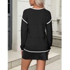 Zeagoo Sweaters for Women Long Sleeve Tops V Neck Outfits Fall Clothes(Black B1)