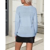 Zeagoo Sweaters for Women Long Sleeve Tops V Neck Outfits Fall Clothes(Blue)