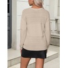 Zeagoo Sweaters for Women Long Sleeve Tops V Neck Outfits Fall Clothes(Brown)