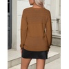Zeagoo Sweaters for Women Long Sleeve Tops V Neck Outfits Fall Clothes(Coffee)
