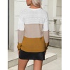Zeagoo Sweaters for Women Long Sleeve Tops V Neck Outfits Fall Clothes(Colorblock 561)