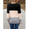 Zeagoo Sweaters for Women Long Sleeve Tops V Neck Outfits Fall Clothes(Colorblock Jh558)