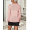 Zeagoo Sweaters for Women Long Sleeve Tops V Neck Outfits Fall Clothes(Light Pink)