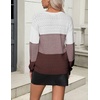 Zeagoo Sweaters for Women Long Sleeve Tops V Neck Outfits Fall Clothes(Multicolored)