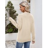 Zeagoo Women’s 2026 Fall V Neck Sweater Long Sleeve Lightweight Knit Tops(Apricot)