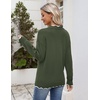 Zeagoo Women’s 2026 Fall V Neck Sweater Long Sleeve Lightweight Knit Tops(Army Green)