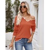Zeagoo Women’s 2026 Fall V Neck Sweater Long Sleeve Lightweight Knit Tops(Caramel)