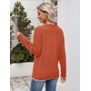 Zeagoo Women’s 2026 Fall V Neck Sweater Long Sleeve Lightweight Knit Tops(Caramel)