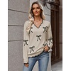 Zeagoo Women’s 2026 Fall V Neck Sweater Long Sleeve Lightweight Knit Tops(Kt925)