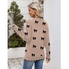 Zeagoo Women’s 2026 Fall V Neck Sweater Long Sleeve Lightweight Knit Tops(Z – Bow Khaki)
