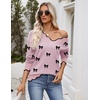 Zeagoo Women’s 2026 Fall V Neck Sweater Long Sleeve Lightweight Knit Tops(Z – Bow Pink)