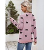 Zeagoo Women’s 2026 Fall V Neck Sweater Long Sleeve Lightweight Knit Tops(Z – Bow Pink)