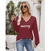 Zeagoo Women’s 2026 Fall V Neck Sweater Long Sleeve Lightweight Knit Tops(Z – Merry)