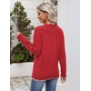 Zeagoo Women’s 2026 Fall V Neck Sweater Long Sleeve Lightweight Knit Tops(Z – Snowflakes)