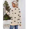 Zeagoo Women’s 2026 Fall V Neck Sweater Long Sleeve Lightweight Knit Tops(Z- Bow Black)