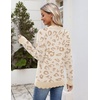 Zeagoo Women’s 2026 Fall V Neck Sweater Long Sleeve Lightweight Knit Tops(Z- Leopard Print)