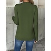 Zeagoo Women’s 2026 Fall V Neck Sweaters Long Sleeve Tops Fashion Clothing(Army Green)