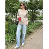 Zeagoo Women’s 2026 Fall V Neck Sweaters Long Sleeve Tops Fashion Clothing(Beige)