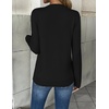 Zeagoo Women’s 2026 Fall V Neck Sweaters Long Sleeve Tops Fashion Clothing(Black)