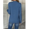 Zeagoo Women’s 2026 Fall V Neck Sweaters Long Sleeve Tops Fashion Clothing(Blue)