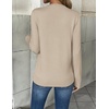 Zeagoo Women’s 2026 Fall V Neck Sweaters Long Sleeve Tops Fashion Clothing(Coffee)