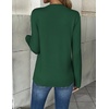 Zeagoo Women’s 2026 Fall V Neck Sweaters Long Sleeve Tops Fashion Clothing(Green)