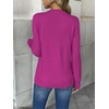 Zeagoo Women’s 2026 Fall V Neck Sweaters Long Sleeve Tops Fashion Clothing(Hot Pink)