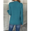 Zeagoo Women’s 2026 Fall V Neck Sweaters Long Sleeve Tops Fashion Clothing(Lake Blue)