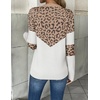 Zeagoo Women’s 2026 Fall V Neck Sweaters Long Sleeve Tops Fashion Clothing(Leopard Khaki)