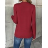 Zeagoo Women’s 2026 Fall V Neck Sweaters Long Sleeve Tops Fashion Clothing(Wine Red)