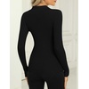 Zeagoo Womens 2026 Sweater Tops Long Sleeve V Neck Ribbed Knit Slim Fitted Casual Work Basic Shirts S-XXL(Black)
