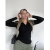 Zeagoo Womens 2026 Sweater Tops Long Sleeve V Neck Ribbed Knit Slim Fitted Casual Work Basic Shirts S-XXL(Black)