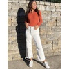 Zeagoo Womens 2026 Sweater Tops Long Sleeve V Neck Ribbed Knit Slim Fitted Casual Work Basic Shirts S-XXL(Caramel)