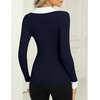 Zeagoo Womens 2026 Sweater Tops Long Sleeve V Neck Ribbed Knit Slim Fitted Casual Work Basic Shirts S-XXL(Pat1)