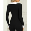 Zeagoo Womens 2026 Sweater Tops Long Sleeve V Neck Ribbed Knit Slim Fitted Casual Work Basic Shirts S-XXL(Pat2)