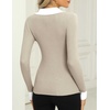 Zeagoo Womens 2026 Sweater Tops Long Sleeve V Neck Ribbed Knit Slim Fitted Casual Work Basic Shirts S-XXL(Pat3)