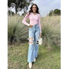 Zeagoo Womens 2026 Sweater Tops Long Sleeve V Neck Ribbed Knit Slim Fitted Casual Work Basic Shirts S-XXL(Pat5)