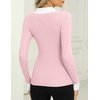 Zeagoo Womens 2026 Sweater Tops Long Sleeve V Neck Ribbed Knit Slim Fitted Casual Work Basic Shirts S-XXL(Pat5)