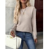 Zeagoo Womens Fall Sweaters Long Sleeve Crew Neck Ribbed Knit Pullover Tops(A Apricot)