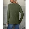 Zeagoo Womens Fall Sweaters Long Sleeve Crew Neck Ribbed Knit Pullover Tops(A Army Green)