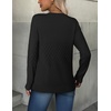 Zeagoo Womens Fall Sweaters Long Sleeve Crew Neck Ribbed Knit Pullover Tops(A Black)