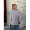 Zeagoo Womens Fall Sweaters Long Sleeve Crew Neck Ribbed Knit Pullover Tops(A Grey)