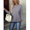 Zeagoo Womens Fall Sweaters Long Sleeve Crew Neck Ribbed Knit Pullover Tops(A Grey)