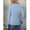 Zeagoo Womens Fall Sweaters Long Sleeve Crew Neck Ribbed Knit Pullover Tops(A Light Blue)