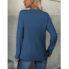 Zeagoo Womens Fall Sweaters Long Sleeve Crew Neck Ribbed Knit Pullover Tops(A Royal Blue)