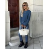 Zeagoo Womens Fall Sweaters Long Sleeve Crew Neck Ribbed Knit Pullover Tops(A Royal Blue)