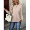 Zeagoo Womens Fall Sweaters Long Sleeve Crew Neck Ribbed Knit Pullover Tops(A Warm Apricot)
